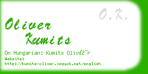 oliver kumits business card